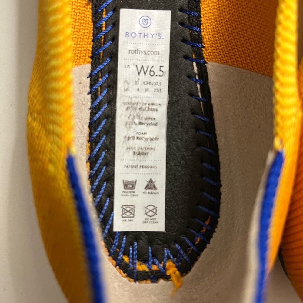 Rothy’s Flat 6.5 In Retired Lemon Drop- Like New! - image 6